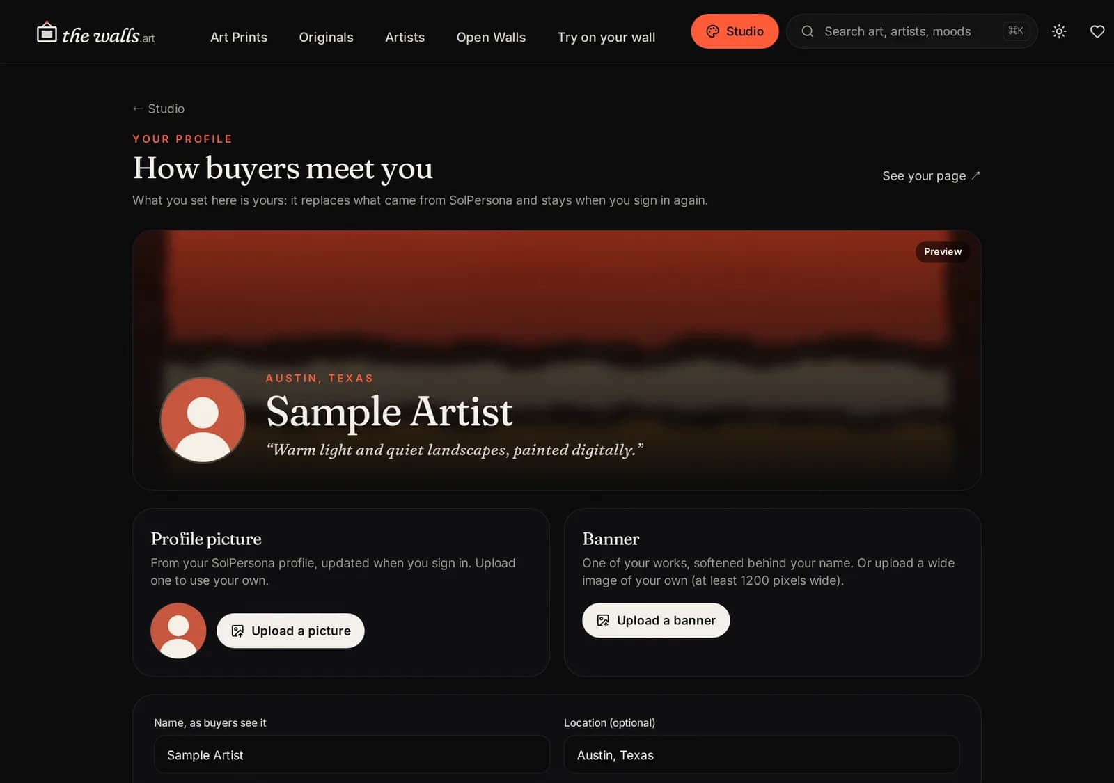 Edit your profile
