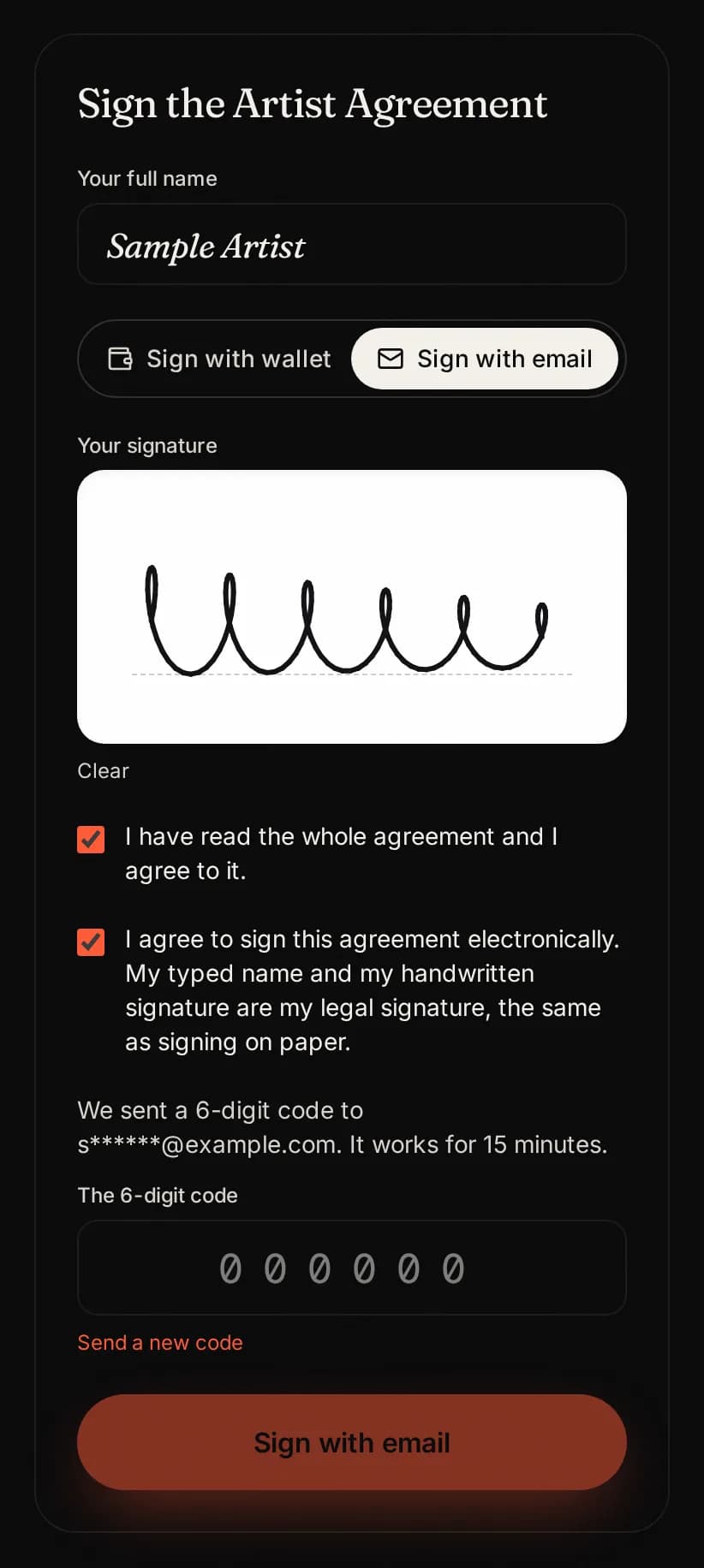 Sign by email