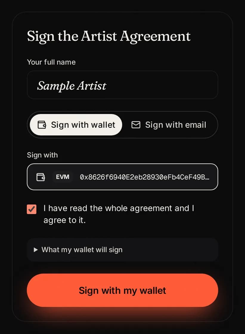 Sign with your wallet
