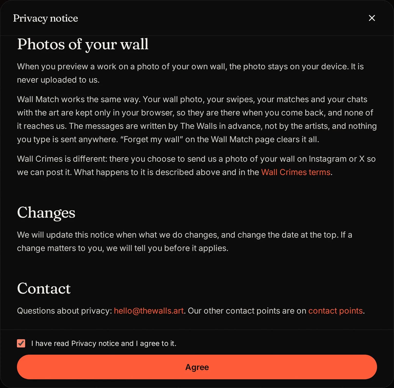 How to agree to a page
