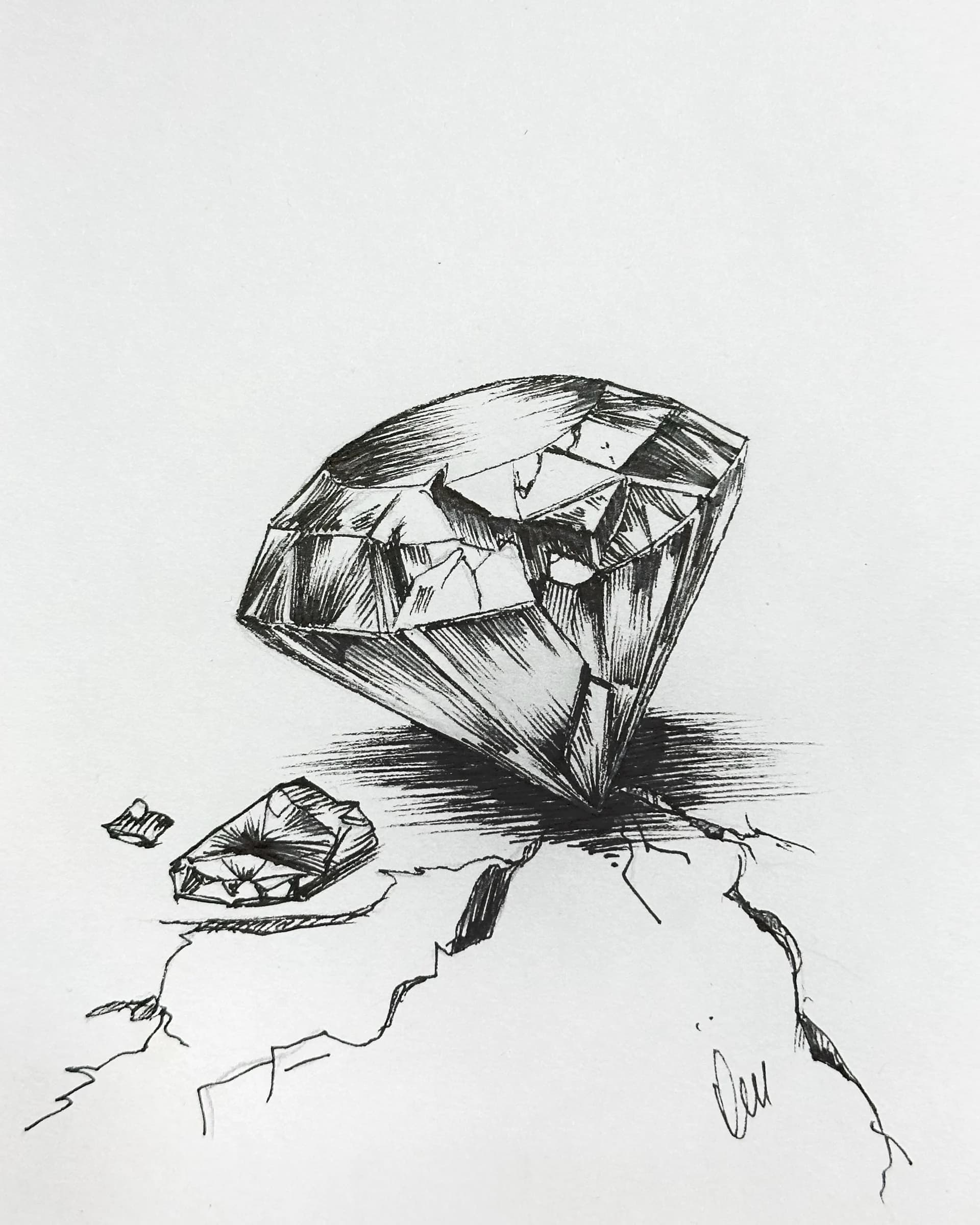 Broken diamond by Maria Ozer