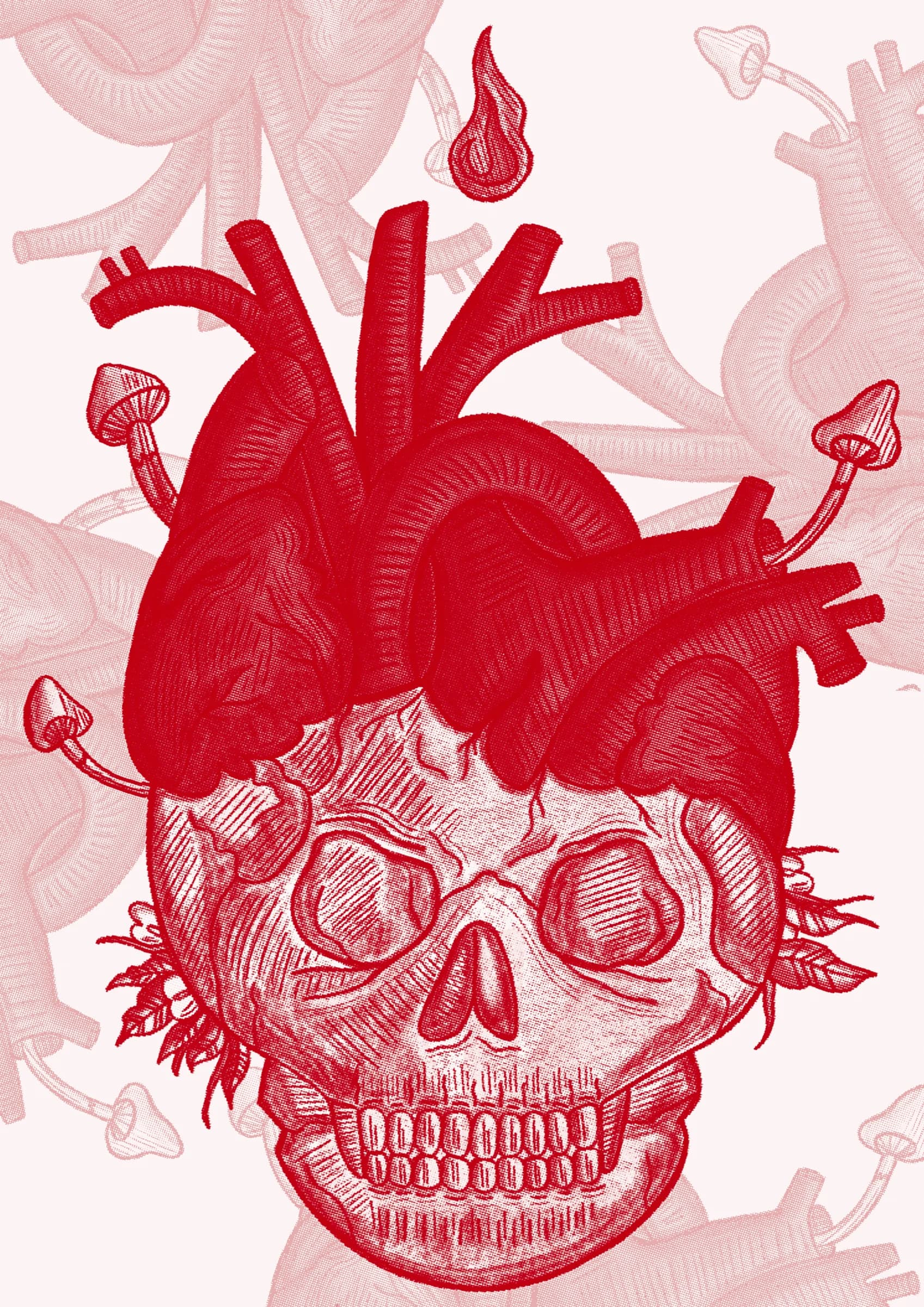 Skull Heart by Inkzurekto